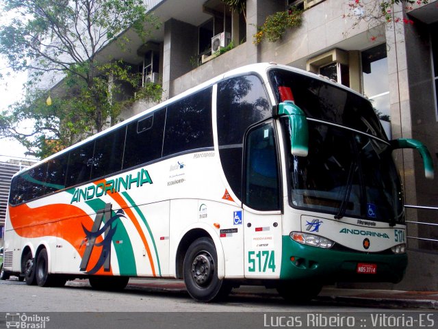 Empresa de Transportes Andorinha 5174 na cidade de Vitória, Espírito Santo, Brasil, por Lucas  Ribeiro. ID da foto: 651094.