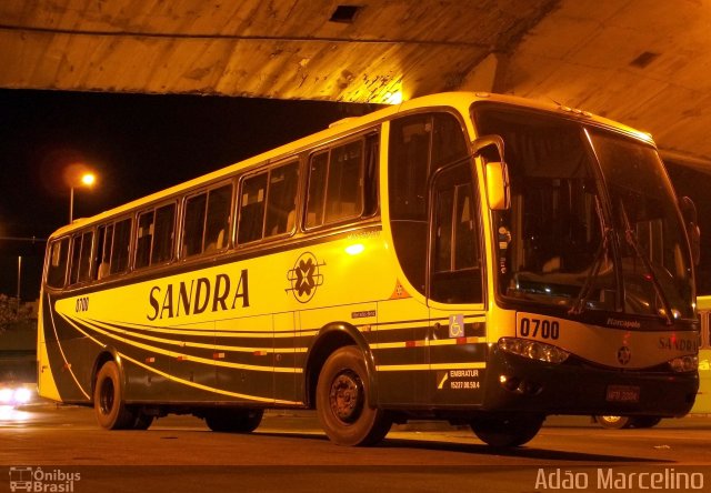 Viação Sandra 0700 na cidade de Belo Horizonte, Minas Gerais, Brasil, por Adão Raimundo Marcelino. Número da foto: #653568.