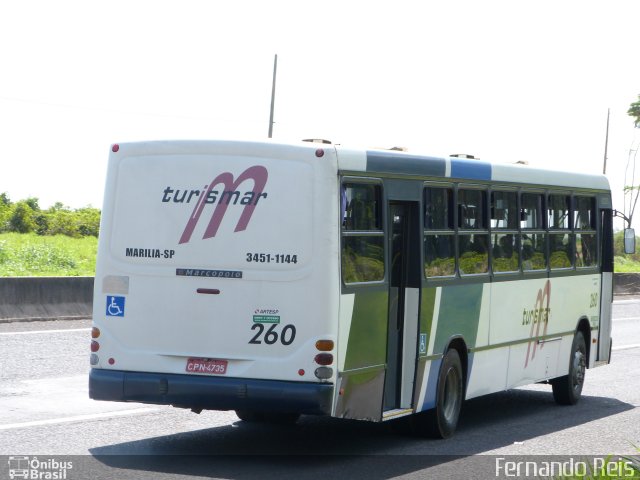 Turismar Transporte e Turismo 260 na cidade de Vera Cruz, São Paulo, Brasil, por Fernando Reis. Número da foto: #652482.
