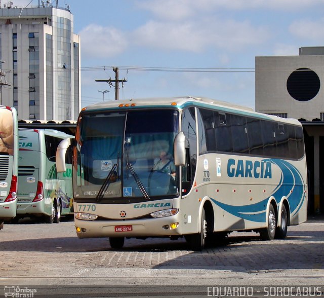 Viação Garcia 7770 na cidade de São Paulo, São Paulo, Brasil, por EDUARDO - SOROCABUS. Número da foto: #653762.