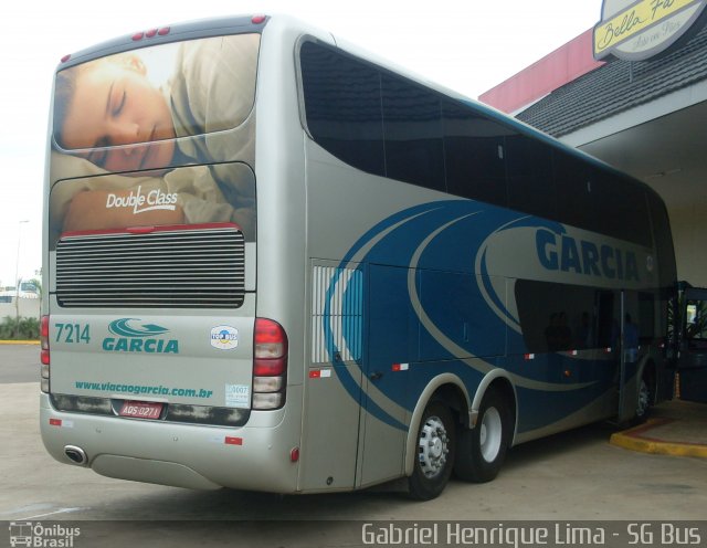 Viação Garcia 7214 na cidade de Ourinhos, São Paulo, Brasil, por Gabriel Henrique Lima. Número da foto: #654434.