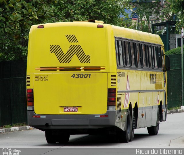 Viação Itapemirim 43001 na cidade de São Paulo, São Paulo, Brasil, por Ricardo Liberino. ID da foto: 655394.