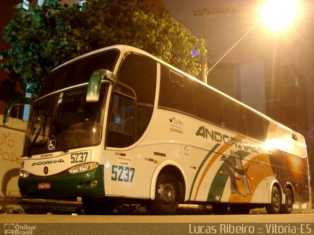 Empresa de Transportes Andorinha 5237 na cidade de Vitória, Espírito Santo, Brasil, por Lucas  Ribeiro. ID da foto: 655103.