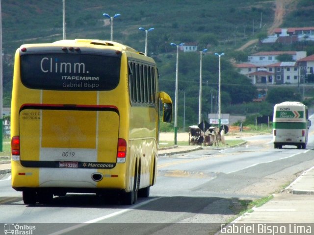 Viação Itapemirim 8019 na cidade de Jequié, Bahia, Brasil, por Gabriel Bispo. Número da foto: #656342.
