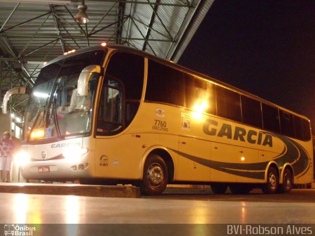 Viação Garcia 7760 na cidade de Paranavaí, Paraná, Brasil, por Robson Alves. Número da foto: #658550.