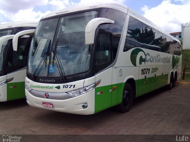 Viação Continental de Transportes 1071 na cidade de Patos de Minas, Minas Gerais, Brasil, por Luis Fernando Alves. Número da foto: #658612.