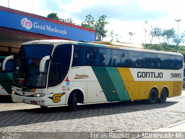 Empresa Gontijo de Transportes 5885 na cidade de João Monlevade, Minas Gerais, Brasil, por Lucas  Ribeiro. Número da foto: #659887.