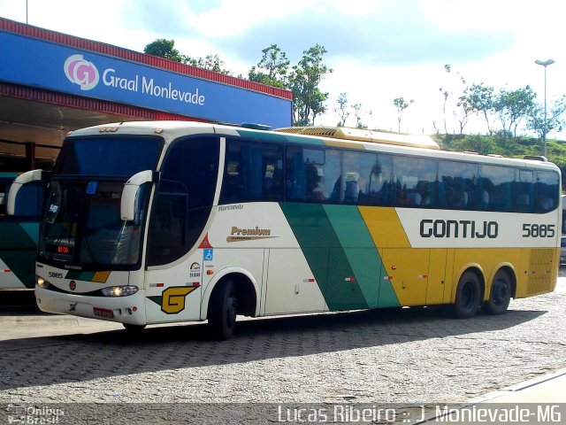 Empresa Gontijo de Transportes 5885 na cidade de João Monlevade, Minas Gerais, Brasil, por Lucas  Ribeiro. ID da foto: 659887.