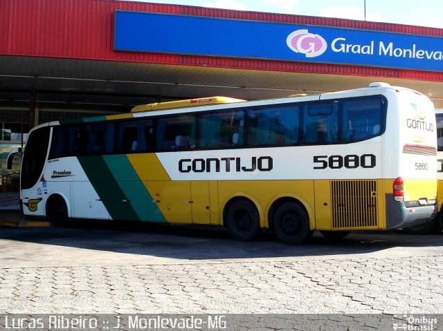 Empresa Gontijo de Transportes 5880 na cidade de João Monlevade, Minas Gerais, Brasil, por Lucas  Ribeiro. ID da foto: 659885.