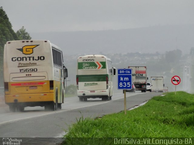 Empresa Gontijo de Transportes 15690 na cidade de Vitória da Conquista, Bahia, Brasil, por Drill Silva. ID da foto: 695357.