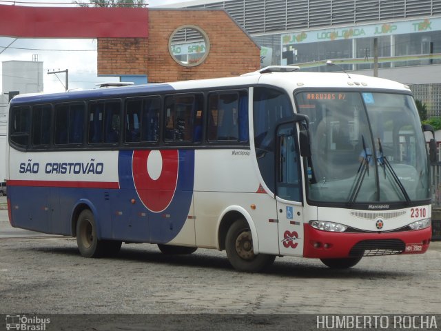 Viação São Cristóvão 2310 na cidade de Divinópolis, Minas Gerais, Brasil, por Humberto Rocha. Número da foto: #694900.