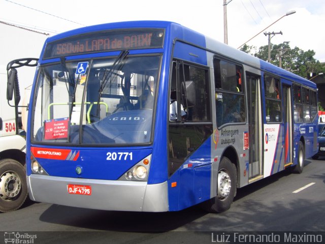 Auto Viação Urubupungá 20.771 na cidade de São Paulo, São Paulo, Brasil, por Luiz Fernando Maximo. Número da foto: #694730.