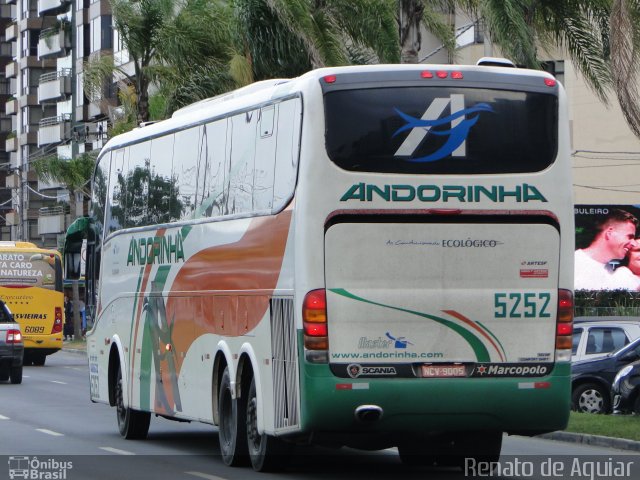 Empresa de Transportes Andorinha 5252 na cidade de Florianópolis, Santa Catarina, Brasil, por Renato de Aguiar. ID da foto: 695578.