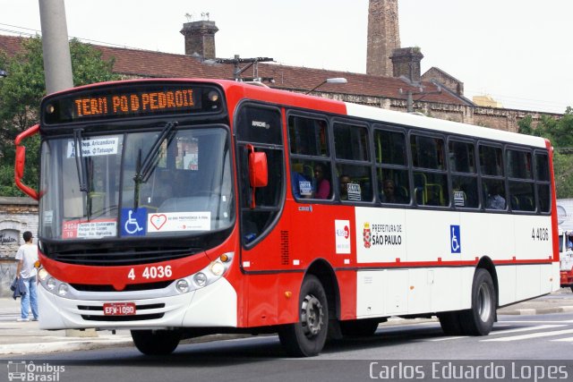 Nova Aliança  4 > Empresa de Transportes Novo Horizonte 4 4036 na cidade de São Paulo, São Paulo, Brasil, por Carlos Eduardo Lopes. Número da foto: #711488.