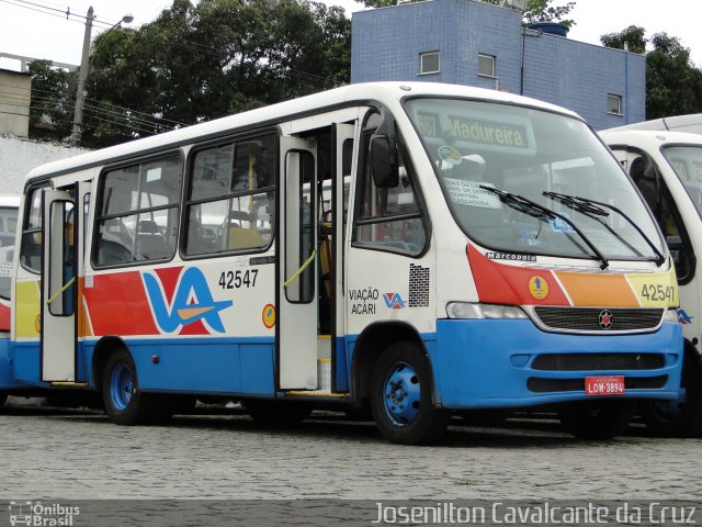 Viação Acari 42547 na cidade de Rio de Janeiro, Rio de Janeiro, Brasil, por Josenilton  Cavalcante da Cruz. ID da foto: 713071.