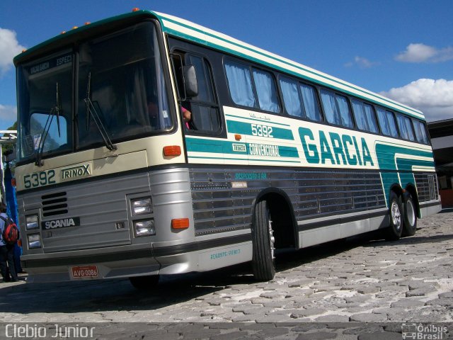 Viação Garcia 5392 na cidade de Curitiba, Paraná, Brasil, por Clébio Júnior. Número da foto: #712684.