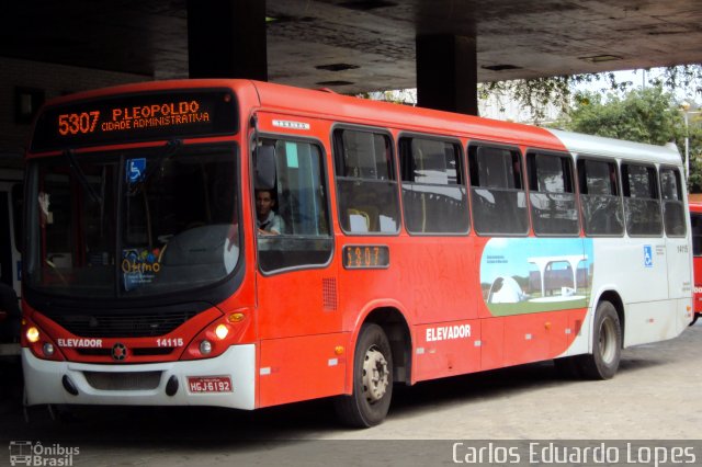 Expresso Unir 14115 na cidade de Belo Horizonte, Minas Gerais, Brasil, por Carlos Eduardo Lopes. Número da foto: #711505.