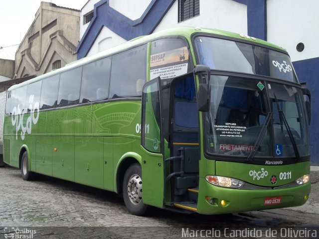 Opção Fretamento e Turismo 0211 na cidade de Rio de Janeiro, Rio de Janeiro, Brasil, por Marcelo Candido de Oliveira. Número da foto: #714356.