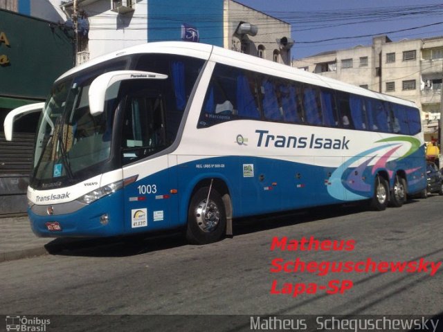 Trans Isaak Turismo 1003 na cidade de São Paulo, São Paulo, Brasil, por Matheus  Scheguschewsky. Número da foto: #713404.
