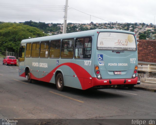 VCG - Viação Campos Gerais 1077 na cidade de Ponta Grossa, Paraná, Brasil, por Felipe  Dn. ID da foto: 713366.