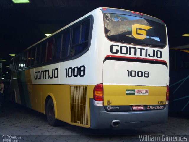 Empresa Gontijo de Transportes 1008 na cidade de Belo Horizonte, Minas Gerais, Brasil, por William Gimenes. ID da foto: 713283.