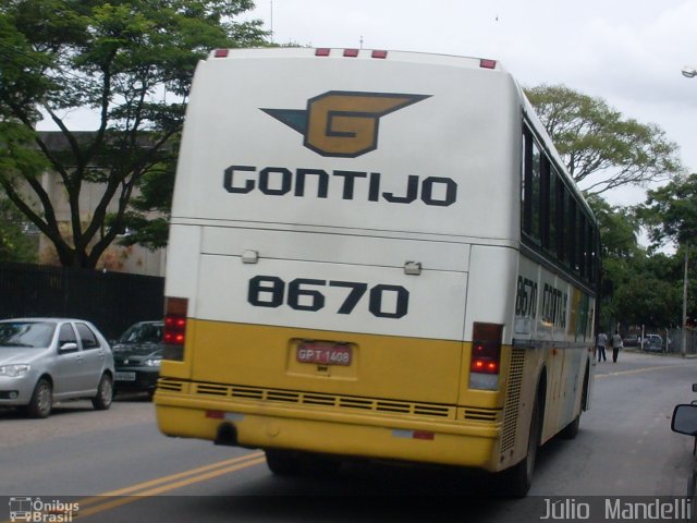 Empresa Gontijo de Transportes 8670 na cidade de Belo Horizonte, Minas Gerais, Brasil, por Júlio  Mandelli. ID da foto: 718967.