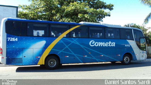 Viação Cometa 7264 na cidade de Praia Grande, São Paulo, Brasil, por Daniel Santos Sardi. Número da foto: #717418.