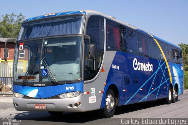 Viação Cometa 6705 na cidade de São Paulo, São Paulo, Brasil, por Carlos Eduardo Lopes. Número da foto: #718987.
