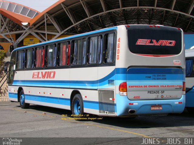 Empresa de Ônibus Vila Elvio 4600 na cidade de Aparecida, São Paulo, Brasil, por Jones Bh. ID da foto: 719994.