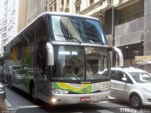 Brasil Sul Linhas Rodoviárias 2390 na cidade de São Paulo, São Paulo, Brasil, por Andrey  Lima. ID da foto: 719681.