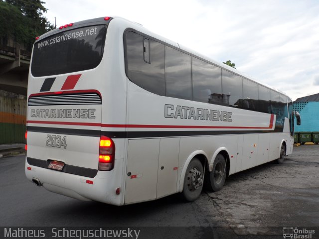 Auto Viação Catarinense 2834 na cidade de Santos, São Paulo, Brasil, por Matheus  Scheguschewsky. ID da foto: 723255.