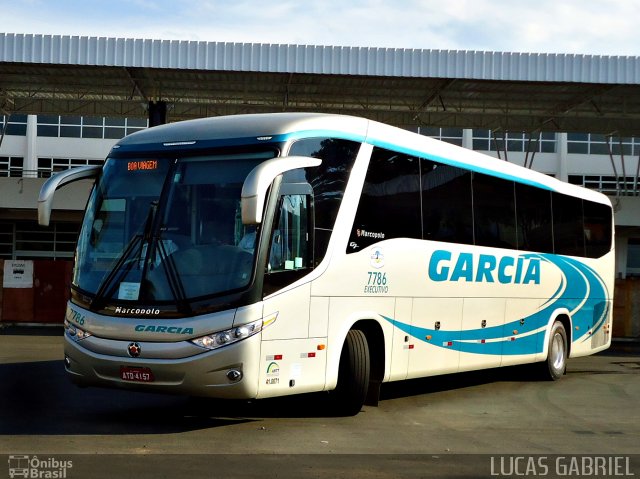Viação Garcia 7786 na cidade de Telêmaco Borba, Paraná, Brasil, por Lucas Gabriel. Número da foto: #726177.