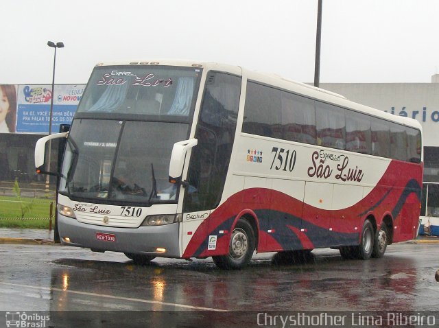 Expresso São Luiz 7510 na cidade de Goiânia, Goiás, Brasil, por Chrysthofher Lima Ribeiro. Número da foto: #726524.