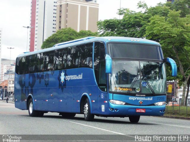 Expresso do Sul 7206 na cidade de Curitiba, Paraná, Brasil, por Paulo Ricardo. ID da foto: 726271.