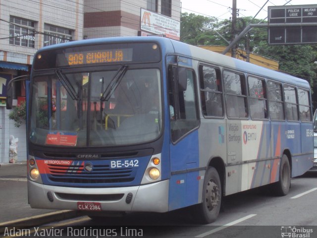 Viação Bertioga BE-542 na cidade de Cubatão, São Paulo, Brasil, por Adam Xavier Rodrigues Lima. Número da foto: #725233.