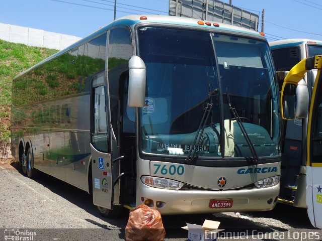 Viação Garcia 7600 na cidade de Bauru, São Paulo, Brasil, por Emanuel Corrêa Lopes. Número da foto: #725598.