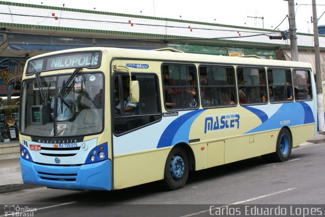 Master Transportes Coletivos de Passageiros RJ 159.015 na cidade de Duque de Caxias, Rio de Janeiro, Brasil, por Carlos Eduardo Lopes. ID da foto: 728668.