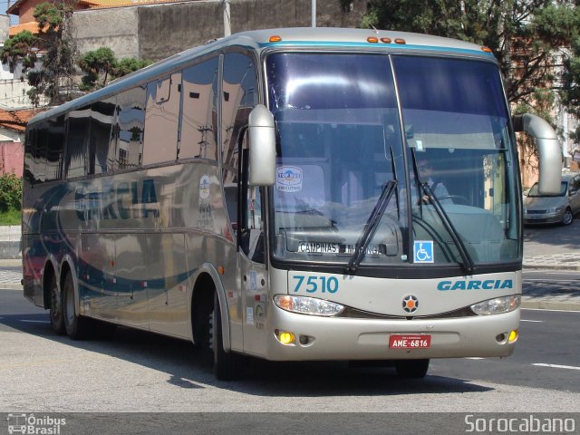 Viação Garcia 7510 na cidade de Sorocaba, São Paulo, Brasil, por Elias  Junior. ID da foto: 729107.