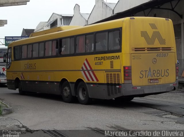 Viação Itapemirim 40387 na cidade de Rio de Janeiro, Rio de Janeiro, Brasil, por Marcelo Candido de Oliveira. Número da foto: #730040.