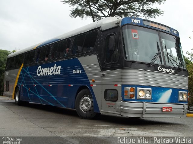 Viação Cometa 7407 na cidade de São Paulo, São Paulo, Brasil, por Felipe Vitor Paixão Vieira. ID da foto: 731366.