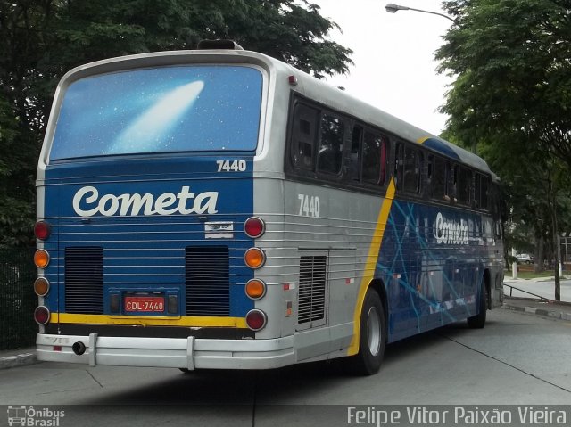 Viação Cometa 7440 na cidade de São Paulo, São Paulo, Brasil, por Felipe Vitor Paixão Vieira. ID da foto: 731362.