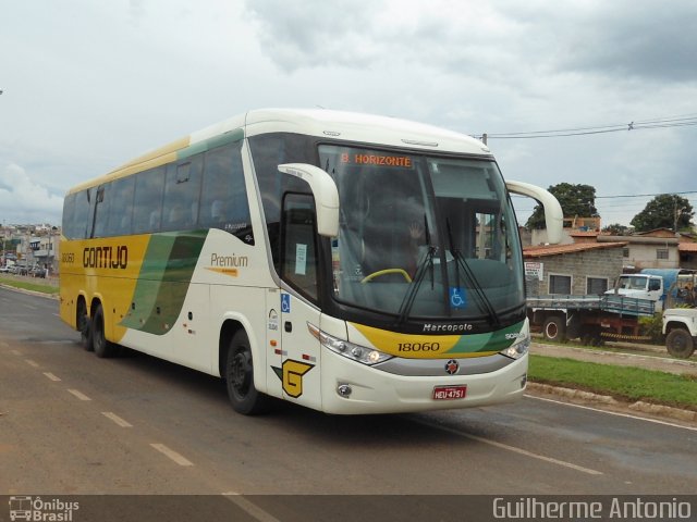 Empresa Gontijo de Transportes 18060 na cidade de Araxá, Minas Gerais, Brasil, por Guilherme Antonio. Número da foto: #733596.