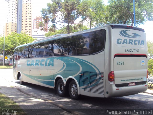 Viação Garcia 7491 na cidade de Curitiba, Paraná, Brasil, por Sanderson Samuel. Número da foto: #735662.