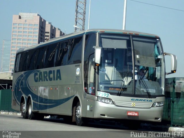 Viação Garcia 7592 na cidade de São Paulo, São Paulo, Brasil, por Paulo Ricardo. ID da foto: 737887.