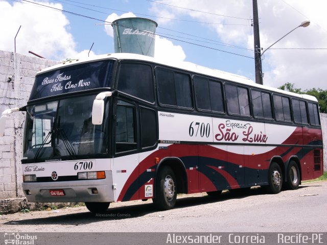 Expresso São Luiz 6700 na cidade de Recife, Pernambuco, Brasil, por Alexsander Correia . Número da foto: #739254.