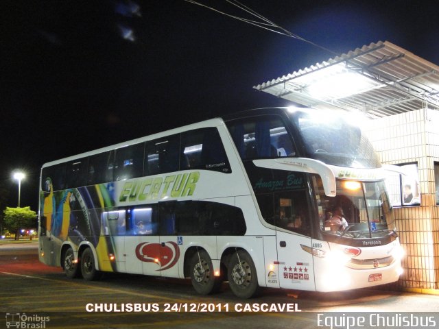 Eucatur - Empresa União Cascavel de Transportes e Turismo 4805 na cidade de Cascavel, Paraná, Brasil, por Paulo Roberto Chulis. Número da foto: #740324.