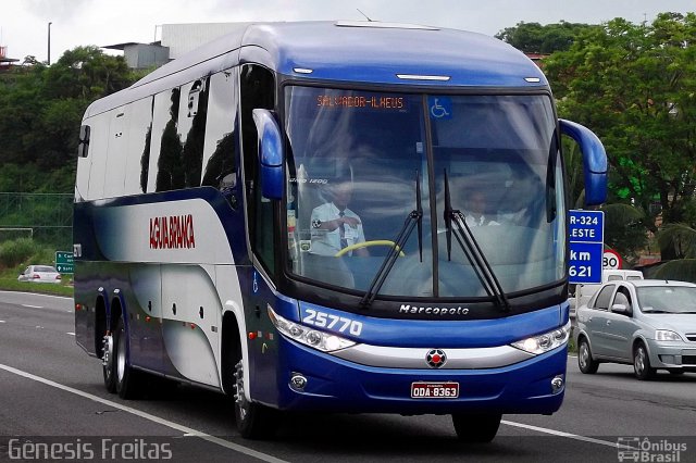 Viação Águia Branca 25770 na cidade de Salvador, Bahia, Brasil, por Gênesis Freitas. ID da foto: 738527.