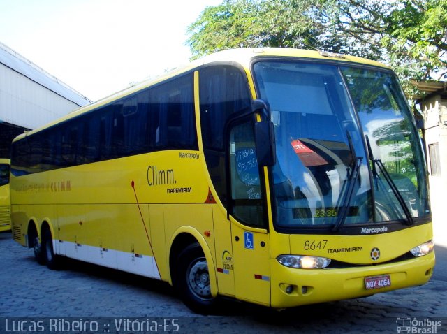 Viação Itapemirim 8647 na cidade de Vitória, Espírito Santo, Brasil, por Lucas  Ribeiro. ID da foto: 739912.