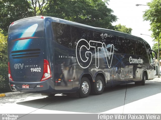Viação Cometa 11402 na cidade de São Paulo, São Paulo, Brasil, por Felipe Vitor Paixão Vieira. Número da foto: #742005.