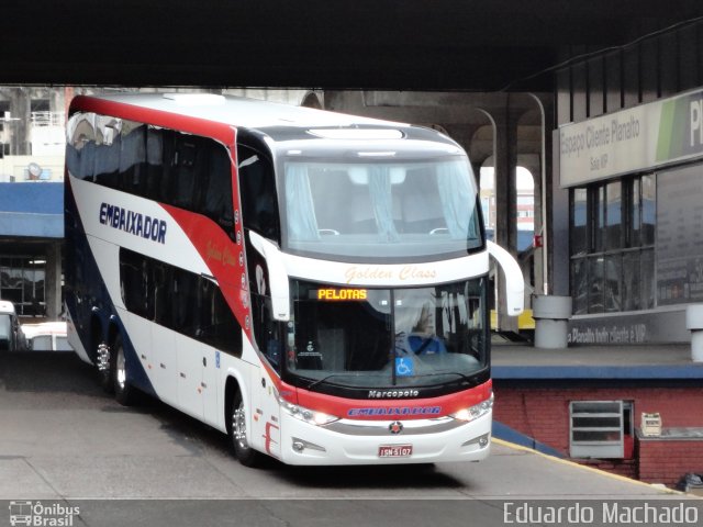Expresso Embaixador 504 na cidade de Porto Alegre, Rio Grande do Sul, Brasil, por Eduardo Machado. Número da foto: #742448.